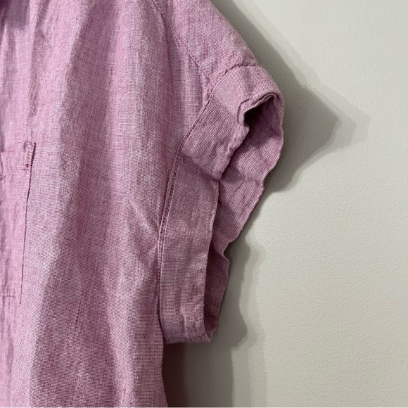 Lola River Cotton Button Down Blouse Size L - Picture 3 of 9